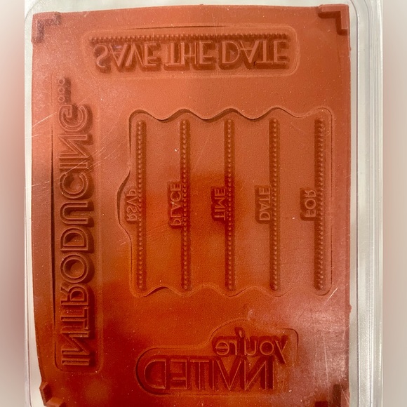 Retired Stampin’ Up wooden stamp set “Introducing” set of 4 stamps. *New in Box* - Picture 3 of 6